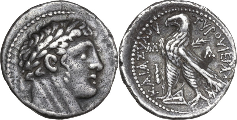 Greek Asia. Phoenicia, Tyre. AR Half Shekel. Dated CY 51 (76/5 BC). Obv. Laureat...
