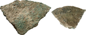 Aes Premonetale. Aes Formatum. Regular fragment of a large cake-shaped bronze ingot. Central Italy, 8th-4th century BC. Dimensions: 190 x 130 mm. Haeb...