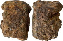 Aes Signatum. AE Currency Bar, Central Italy, Aemilia (?), c. 6th-4th century BC. Large fragment, probably a 'Ramo Secco' ingot. Dimensions: 105 x 80 ...