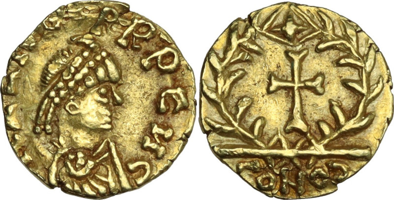 Ostrogothic Italy, Odovacar (476-493). AV Tremissis. In the name of Zeno. Mediol...