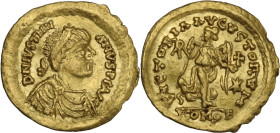 Ostrogothic Italy, Athalaric to Witigis (526-540). AV Tremissis. Pseudo-Imperial Coinage. In the name of Justinian I. Rome or Ravenna mint, c. 527/30-...