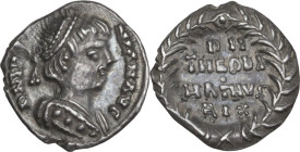 Ostrogothic Italy. Theodahad (534-536). AR Quarter Siliqua. Pseudo-Imperial Coinage. In the name of Justinian I. Ravenna mint. Obv. DN IVSTI-NIAN AVG....