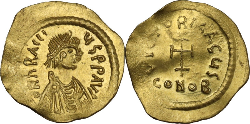 Heraclius (610-641). AV Tremissis, Constantinople mint. Obv. dN hRACLI-ЧS PP AVI...