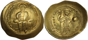 Constantine X Ducas (1059-1067). AV Histamenon Nomisma. Constantinople mint. Obv. +IhS XIS RCX – RCGNANTIhm. Christ Pantokrator enthroned facing. Rev....
