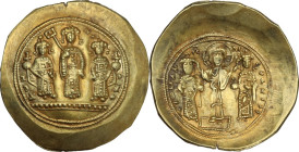 Romanus IV, Diogenes (1068-1071). AV Histamenon Nomisma, Constantinople mint. Obv. The three sons of Constantine X and Eudocia, standing facing: Micha...