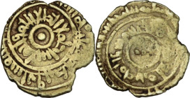 Agrigento. Fatimidi, Al-Mustansir (427-487 AH/ 1036-1094 DC). AV 1/4 Dinar. (Qal'at Kirkant), zecca di Agrigento (?) 467 AH. D/ Professione di fede in...