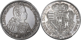 Firenze. Pietro Leopoldo di Lorena (1765-1790). Scudo da 10 paoli o francescone 1770. D/ Busto a destra con armatura; sul petto, croce di Santo Stefan...