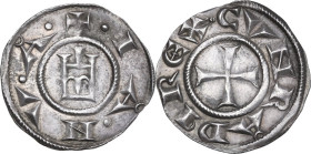 Genova. Repubblica (1139-1339). Grosso da 6 denari. D/ Castello. R/ Croce patente. CNI 101/103; MIR (Piem. Sard. Lig. Cors.) 12. AG. 1.70 g. 21.00 mm....