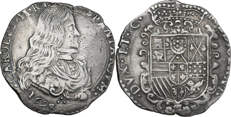 Milano. Carlo II di Spagna (1676-1700). Filippo 1694. D/ Busto corazzato a destr...