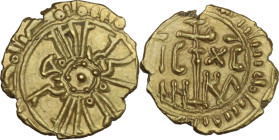 Palermo. Ruggero II (1106-1154). Tarì, 1151-1152. D/ Legenda circolare, sul primo giro: il re Ruggero esaltato da Dio; sul secondo, indicazione della ...