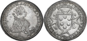 Pisa. Cosimo II de' Medici (1608-1620). Tallero 1618. D/ Busto a destra con corona radiata e corazzato, tiene nella destra scettro appoggiato alla spa...