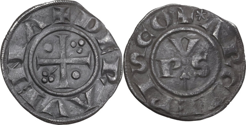 Ravenna. Anonime Arcivescovi (sec. XIII-XIV). Grosso. D/ Croce patente accantona...