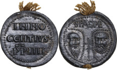 Roma. Innocenzo IV (1243-1254), Sinibaldo Fieschi dei Conti di Lavagna. Bolla plumbea. D/ INNO/CENTIVS•/ •PP•IIII•. R/ •S•PA •S•PE. Teste degli aposto...