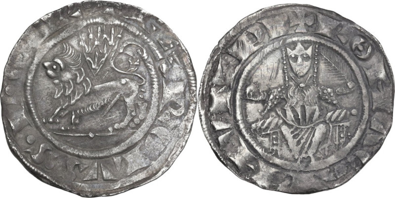Roma. Carlo d'Angiò, senatore di Roma (1268-1284). Grosso. D/ Leone gradiente a ...