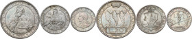 San Marino. Serie dei tre (3) valori 1931 comprendenti il 5 lire, il 10 lire e il 5 lire. Pag. (decimali) 342, 350, 358. AR. Le monete sono in altissi...