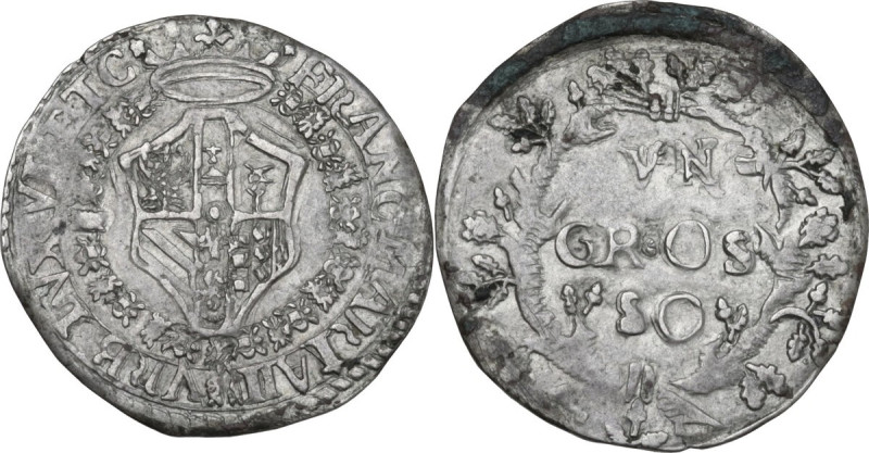 Urbino. Francesco Maria II della Rovere (1574-1624). Grosso di modulo largo. D/ ...