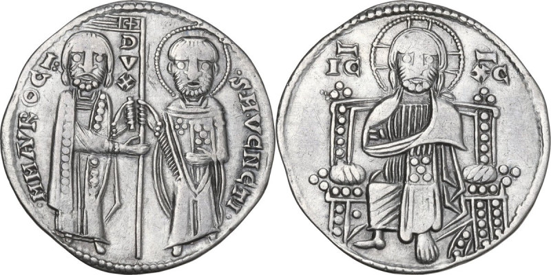 Venezia. Marino Morosini (1249-1253). Grosso matapan. D/ San Marco, in piedi a d...