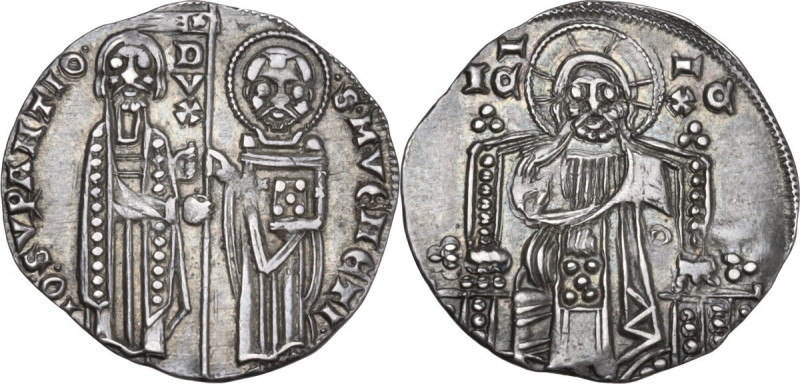 Venezia. Giovanni Soranzo (1312-1328). Grosso matapan. D/ San Marco, in piedi a ...