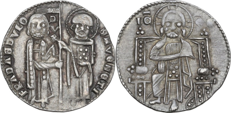 Venezia. Francesco Dandolo (1328-1339). Grosso matapan. D/ San Marco, in piedi a...