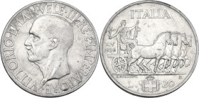 Regno di Italia. Vittorio Emanuele III (1900-1943). 20 lire 1936. Pag. (decimali) 681; MIR (Savoia) 1130a. AG. 19.98 g. 35.50 mm. R. Bel BB.