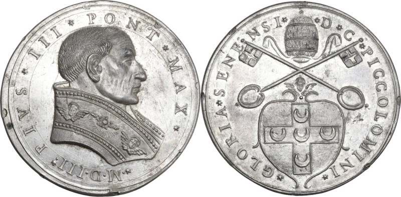 Pio III (1503), Francesco Todeschini-Piccolomini. Medaglia di restituzione conia...