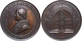 Pio IX (1846-1878), Giovanni Mastai Ferretti. Medaglia massimo modulo 1851 per il restauro dell'altare di San Giovanni in Laterano. D/ PIVS IX PONT MA...
