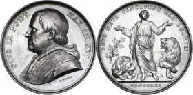 Pio IX (1846-1878), Giovanni Mastai Ferretti. Medaglia annuale, A. XVI. D/ PIVS IX PONT MAX AN XVI. Busto a sinistra con berrettino, mozzetta e stola....
