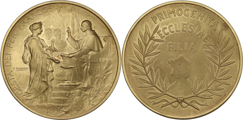 Leone XIII (1878-1903), Gioacchino Pecci. Medaglia 1896 coniata per commemorare ...