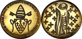 Paolo VI (1963-1978), Giovanni Battista Montini. Medaglia straordinaria 1969 commemorativa del viaggio in Uganda. D/ Stemma Montini sormontato da chia...