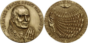 Giovanni Paolo II (1978-2005), Karol Wojtyla. Trittico in cofanetto della zecca di medaglie A. IIV comprendente oro, argento e bronzo. D/ IOANNES PAVL...
