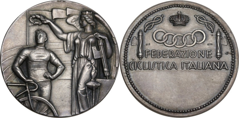 Era Fascista. Medaglia premio della Federazione Ciclistica Italiana. D/ L'Italia...