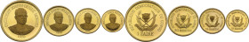 Congo. Democratic Republic (1969-1992). Four (4) piece '5th Year of Mobutu Presidency' Proof set 1970 including 10 Sengis (KM 10), 25 Makutas (KM 11a)...