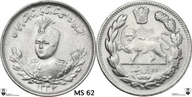 Iran. Ahmad Shah (1909-1925). 2000 Dinar SH 1332 (1914). KM 1057. AR. 9.17 g. 27.00 mm. Rare as such. Encapsulated by Classical Coin Grading MS 62.