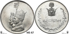 Iran. Mohammed Reza Pahlavi (1941-1979). Medal SH 1346 (1967), Coronation of Farah as Shahbanu, Tehran mint. AR. 11.00 g. 30.00 mm. Encapsulated by Cl...