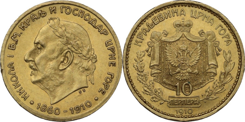 Montenegro. Nicholas I as Prince (1860-1910) and King (1910-1918). 10 Perper 191...