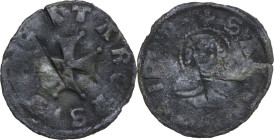 Serbia. Stefan Nemanja (1166-1199). BI Half Follaro, Kotor (Cattaro) mint, after 1189. Obv. Large cross. Rev. Nimbate bust of Saint Trifon facing. Dob...