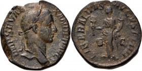 Æ Sestertius n.d, SEVERUS ALEXANDER 222–235 AD Laureate head right IMP SEV ALEXANDER AVG. Rev. Liberalitas standing left holding abacus and cornucopia...