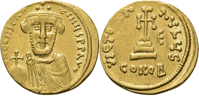 AV Solidus n.d, CONSTANS II 641–668 Bust facing with very slight beard, indicate...