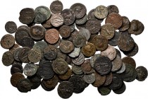 Lot Ancient (100) Consisting of late Roman bronzes from the third and fourth century. On average Fine