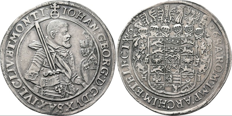 German States - Taler 1626, Silver, JOHANN GEORG I 1615–1656, SACHSEN Bust right...