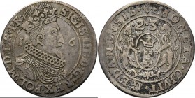 Poland - Ort or 18 Groszy or 1/4 Thaler 1623, SIGISMUND III 1587–1632 Danzig mint. Crowned bust to right. Rev. coat of arms, date above.KM. 15.26.25 g...