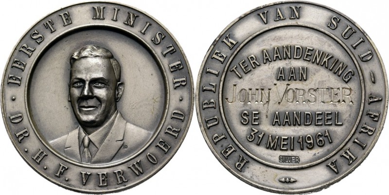 South Africa - Founding of the Republic of South Africa 1961, MEDALS Bust of Dr....
