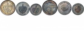 LOTS - Lot Cuba (3) Consisting of 5 and 10 Pesos 1980 USSR-Cuba and 20 Pesos 1979. Beautiful toning Mint