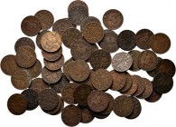 LOTS - Lot German East Africa Heller (70) Crown with ribbon above date. Rev. value within wreath. Dates: 1904 A (30), 1905 A (10), 1905 J (30).J. 716;...