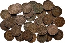 LOTS - Lot German East Africa Heller (35) Crown with ribbon above date. Rev. value within wreath. Dates: 1904 A (11) and 1908 J (24).J. 716; KM. 7 Var...