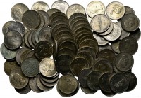 LOTS - Lot South Africa (100) Consisting of silver 5 Shillings and 50 Cents George VI and Elizabeth II. Various qualities, many with original luster