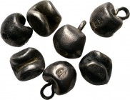 LOTS - Lot Thailand (7) Bullet coinage. Baht Rama IV. Stamps: Chakra & Mongkut (Royal crown). KM. 137.1. Various qualities