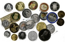 LOTS - Lot Worldcoins A.o. China Silver Panda 1992, France 10 Francs 1997 Durer, Bahamas 10 Dollars 1973 etc... Also some medals included. Various qua...