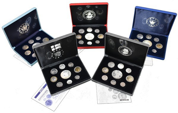 LOTS - Lot Euro Silver Pattern sets (5) Euro Collection Probe / Pattern sets str...