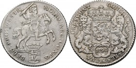 Dukaton of zilveren rijder 1790 over 1766, Silver Type IIb. Ruiter naar rechts boven gekroond gewestelijk wapentje …PRO: WESTF:. Kz. gekroond wapen, d...